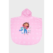 Slipstop Charmsy Baskılı Kapüşonlu Panço Kız Çocuk Panço Sp2612120001 Pembe