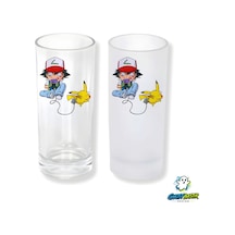 Pikachu Buzlu / Buzsuz Seçenekli Rakı Bardağı 1 Adet Şık Sunum Bardağı 0267