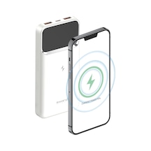 Sword 10.000mah Kablosuz Powerbank 22.5w Pd&qc Hızlı Şarj Type-c+usb+wireless Beyaz Sw-wq11 BEYAZ