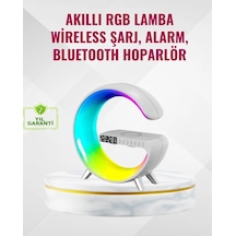 Hubrendy Tekno Akıllı Uyku Lambası Gündoğumu Alarmı Kablosuz Şarj Ve Müzik Çalar