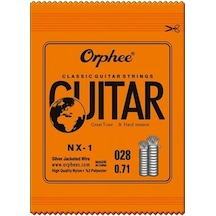 Orphee Nx-1 Klasik Gitar Mi E Teli - 1. Tel Aksesuar - Yedek Tek Tel Yüksek Kaliteli Şeffaf Naylon, Standart Tansiyon, Pürüzsüz Yüzey Ve Net Tizler Uyum: Tüm Klasik Gitarlar