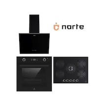 Narte OV401B - CG20070B - H20060BX Siyah Ankastre Set