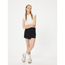 Koton Basic Crop Tişört Slim Fit Bisiklet Yaka Kısa Kollu Ekru 4sal10702ık Ekru