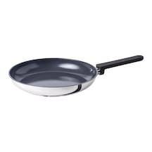Ikea Mıddagsmat Tava 28 Cm Krom - Siyah 1 Parça Gümüş - Siyah