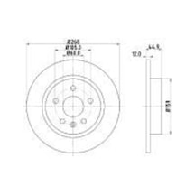 Yavuzsan 53477 Arka Fren Diski Astra J-cruze-aveo-mokka Trax 09-1.7cdtı Düz 268.5x12x5dl Adet 13502134