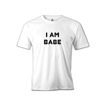 I Am Babe Beyaz Erkek Tshirt