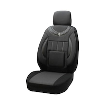 Volkswagen Transporter 2+1 Tek Kabin Koltuk Kılıfı Füme-Siyah