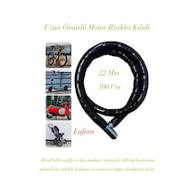 Uzun Ömürlü Motor Bisiklet Kilidi Scooter Metal Kilit Başlık Tüp Anahtar Güvenli Park 22 Mm X 100 Cm