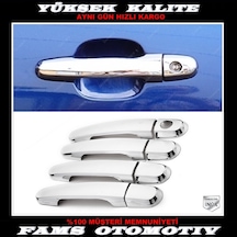 Toyota Corolla Uyumlu Verso Krom Kapı Kolu 4 Kapı 2004-2009 P. Çelik