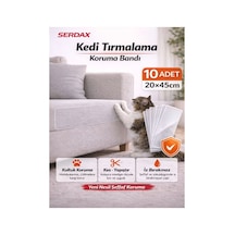 Kendinden Yapışkanlı Kedi Tırmalama Koruma Bandı 20x45 Cm Şeffaf Koltuk Duvar Çizik Önleyici Şeffaf
