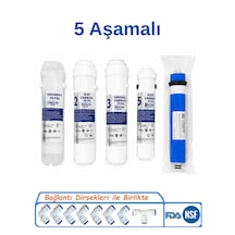 Avon Class 5 Aşamalı Su Arıtma Filtresi Kapalı Kasa Seti Vontron Membranlı Sediment Gac Karbon Granül Karbon Post Karbon 80 Gpd Ro Membran Filtre