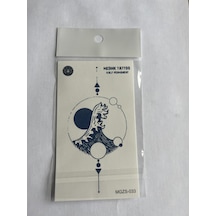 Dalgalar 11x8 Cm Yarı Kalıcı Geçici Dövme Yapıştırma Dövme