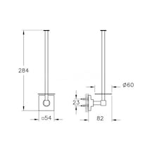 Duvara Monte Krom Tuvalet Kağıdı Tutucu 16.5 x 12.2 x 11.2 CM