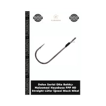 Delux Serisi Olta Balıkçı Malzemesi Hayabusa Fpp Hd Straight Lüfer İğnesi Black Nikel 4-0