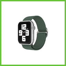 Bezos Watch 42mm Uyumlu Star Kordon - Koyu Yeşil Dmc