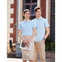 New Performance.arw50313.serintutan-antibakteriyel-yüksek Kalite.düğmeli Polo T.shirt Mavi