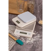 Nave Dijital Mutfak Tartısı, 6kg/0.1g Lcd Ekranlı Yüksek Hassasiyetli Gıda Ölçeği, Çoklu Ünite G/oz/ml/lb , Pille Çalışır - Kuaför Salonu İçin Pişirme, Pişirme Ve Ağırlık Kontrolü Renk Ölçeği İçin Açık Bej