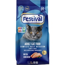 Festival Premium Adult Cat Food Gourmet Chicken Kedi Maması 15 Kg