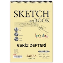 Sketchbook SAHRA A5 Spiralli 90 gr. Ivory 100 yaprak Eskiz Defteri