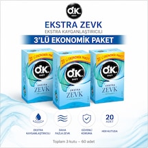 Okey Ekstra Zevk 20 Extra Kayganlaştırıcılı Prezervatif 20 Li 3 Kutu 60 Adet