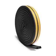 Tr 6 Metre Siyah Pvc Doğrama Kapı Pencere Soğuk Geçirmez Sızdırmaz İzolasyon Fitil Yapışkanlı 3x2 6 Mt Siyah,