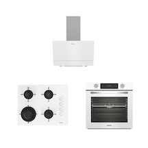 Altus AlA 322 W + ALA 189 DW + ALA 510 W Davlumbaz Beyaz Ankastre Set