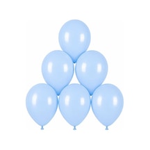 Mavi Renk Lateks Makaron Balon 30 Cm - 6 Adet
