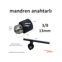 Matkap Mandreni 3/8 13mm Küçük Anahtarlı Mandıren Matkap Kafası