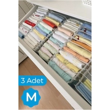 3 Adet Çekmece Içi Akordiyon Organizer-16x43x14 Cm 3 Adet Plastik Diğer