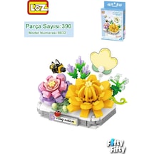 Loz Micro Block Serisi Sevimli Çiçek 390 Parça Oyuncak Yapım Seti Fflz-8832