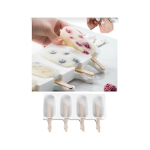 Magnum Dondurma Kalıbı - 4'lü Büyük Boy Pratik Magnum Silikon Dondurma Kalıbı Çubuksuz Silikon Diğer