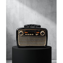 Müzik Kutusu Bluetooth Bağlantılı El Fenerli Nostaljik Tasarım Radyo 86700668