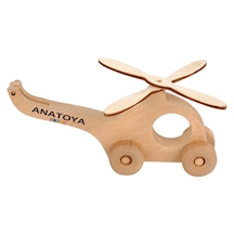 Ahşap İki Boyutlu Oyuncak Helikopter - Anatoya