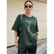 Unisex Optimistic Baskılı Oversize Tshirt 001