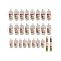24 Adet Köpük Baloncuk Likiti Yedek Baloncuk Solüsyon 500 Ml Tabanca Köpük + 4 Adet Mini Köpük Oyunu