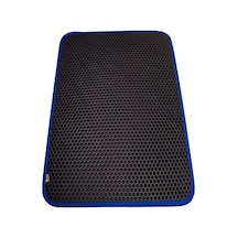 Cattie Altıgen Model Kum Toplayıcı Fonksiyonel Kedi Paspası Large Mavi 50x75 Cm