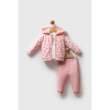U.S. Polo Assn. U.s. Polo Assn. Kız Bebek İnterlog Üçlü Eşofman Takım Pembe