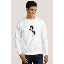 Dream Horse Rubens Drawing Horse 1 Baskılı Beyaz Erkek Örme Sweat