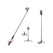 Q6 Katlanabilir Çok Fonksiyonlu Selfie Tripod Vlog Uzaktan Kumandalı 4 İn 1 Android Ios