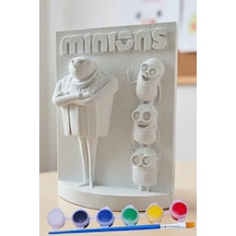 Minyonlar Ve Gru 15 Cm Boyunda Beton/taş/figür/büst Boyama Seti-çocuk Boyama Etkinliği