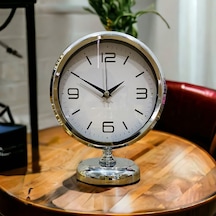 Krom Parlak Metal Ofis Salon Otel Ofis Masa Saati B15