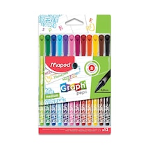 Maped 749652 Felt Tıp 12 Renk Keçeli Kalem 124-Pembe