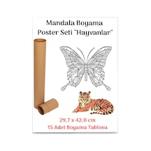 Mandala Poster Tablosu 15 Adet (30 Cm X42 Cm)