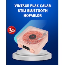 Retro Saatli Bluetooth Hoparlör Gece Lambalı Kristal Ses Kalitesi