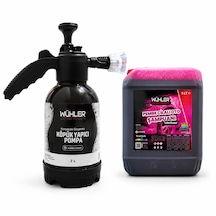 %95 Cilalı Pembe Oto Şampuanı 5 Lt + Hediye Köpük Atan Basınçlı Pompa 2 Lt