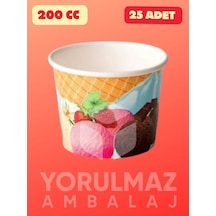 200 Cc Karton Dondurma Kabı 25 Adet Pratik Ve Şık Sunum