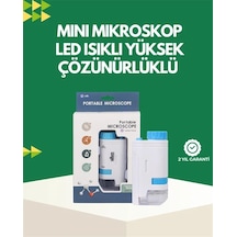 Lb Led Aydınlatmalı 80 200 Kat Büyütmeli Cep Mikroskop