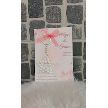 Hediyelik Yıldız Anahtarlık - 25 Adet- Nişan,kına,nikah , Bebek Hatıralık