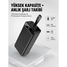 Tüm Cihazlarla Uyumlu 50.000 Mah Powerbank Yüksek Kapasiteli, Led Gösterge Ve Akıllı Koruma Fonksiyonlu Siyah 93833626