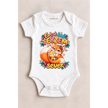 Babylimon En Çok Beni Teyzem Sever Beyaz Kısa Kollu Çıtçıtlı Bebek Zıbını Beyaz - 930083947 Beyaz